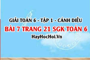Giải bài 7 trang 21 Toán 6 Tập 1 SGK Cánh Diều